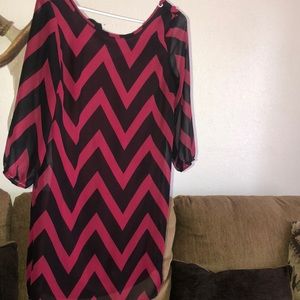 chevron print dress
